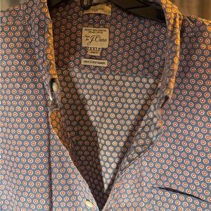 J. Crew Blue and Red Patterned Casual Shirt